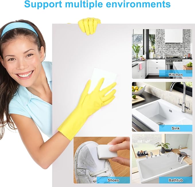 2X Density Magic Sponge Eraser, 50 Pack Multi-Functional Household Cleaning - Image 5