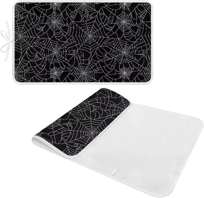 Spider Web Ironing Mat Black Heat Resistant Ironing Blanket Thick Portable - Image 2