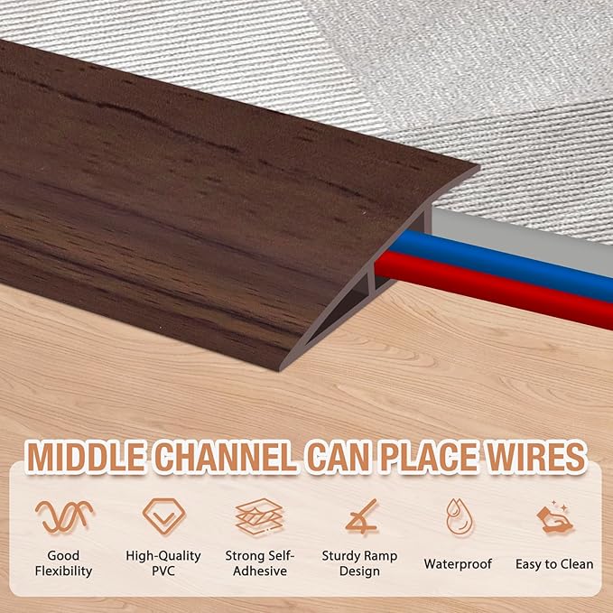 Floor Transition Strip Self Adhesive Vinyl Door Threshold - Image 3