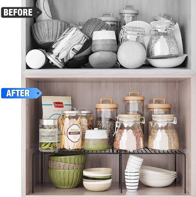 Expandable Storage Shelf, Pantry Organizers and Storage, Adjustable Rustproof - Image 4