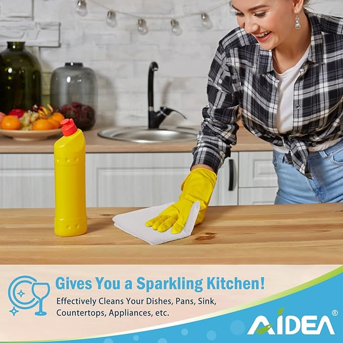 AIDEA Microfiber Cleaning Cloth 12PK, Dish Cloths White, Strong Water Absorption - Image 5