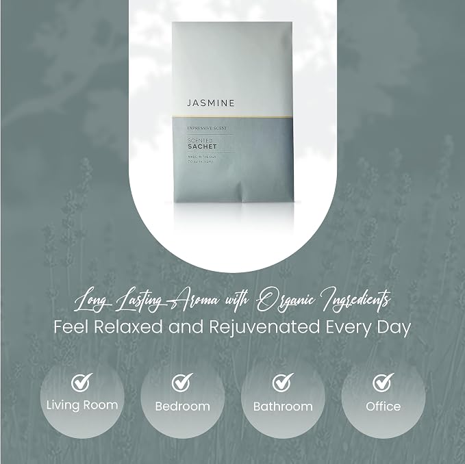 Expressive Scented Sachet Pouches – Perfect Jasmine Air Freshener & Closet - Image 4