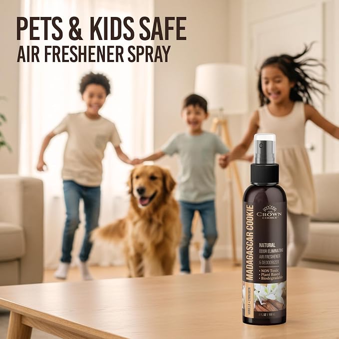 Non-Toxic Odor Eliminator, Natural Vanilla & Cinnamon Air Freshener Spray - Image 6