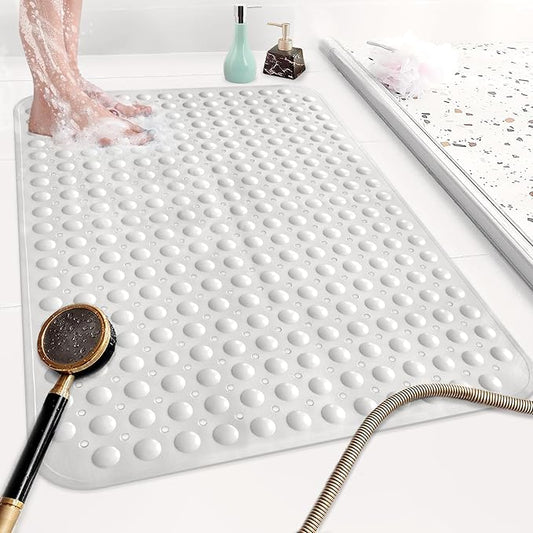 Shower Mat Non Slip: 35.4 x 23.6 Inch Extra Large TPE Shower Mats by Mofonky