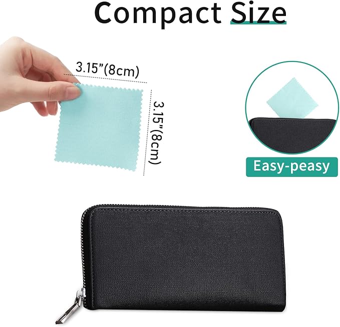 CATIFLIN 100pcs Premium Jewelry Cleaning Cloth, - Image 3