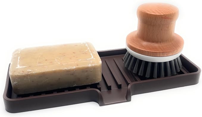 Happitasa Silicone Soap Dish Tray and Sponge Holder - Image 3