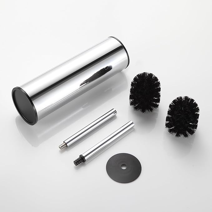 BGL Chrome Toilet Brush and Holder, Stainless Steel Toilet Brushes - Image 5