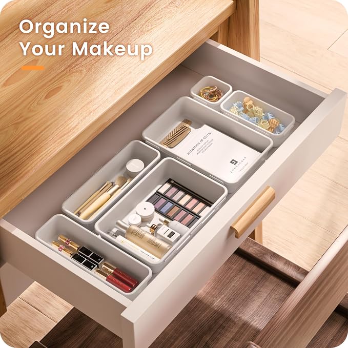 A-LuGei 【28PCS】 Drawer Organizer, Bathroom Organizers and Storage, Makeup - Image 3