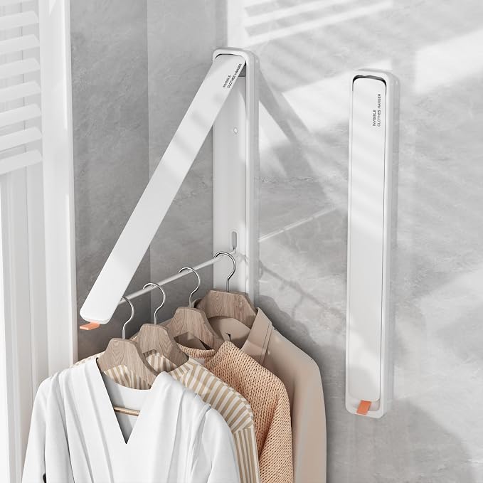 Clothes Drying Rack for Laundry Drying Rack Wall Mounted Clothes Hanger Rack by Dancrul