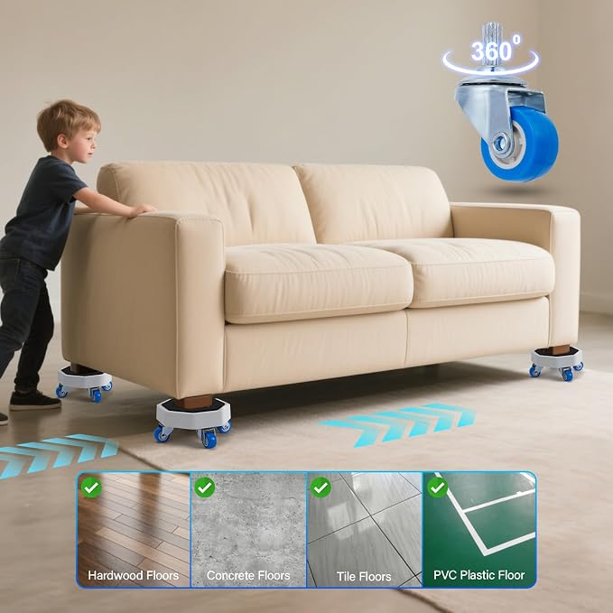 New Upgrade Furniture Sliders, Furniture Lift Heavy Duty Furniture Moving System - Image 4