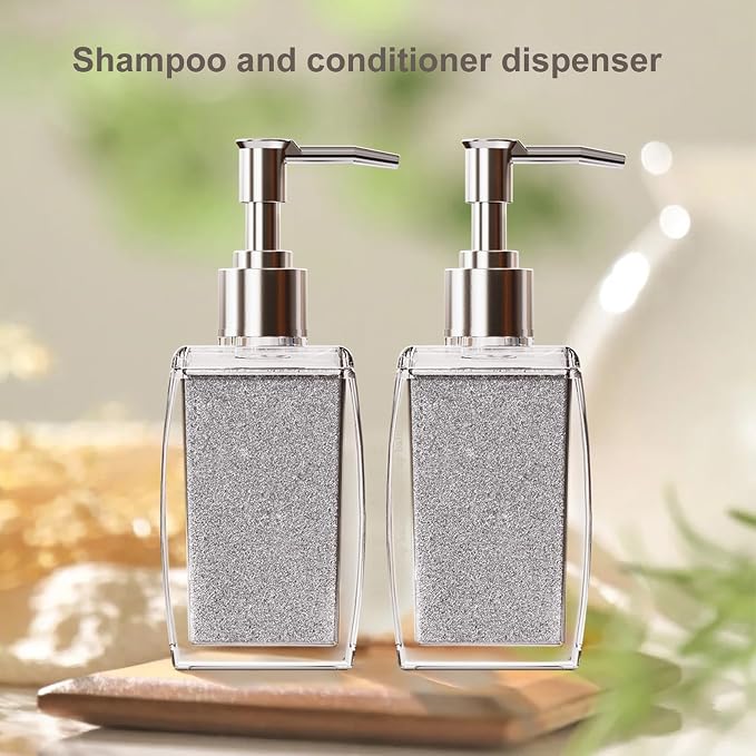 Navy Blue Soap Dispenser with Refillable Plastic Pump - Image 3