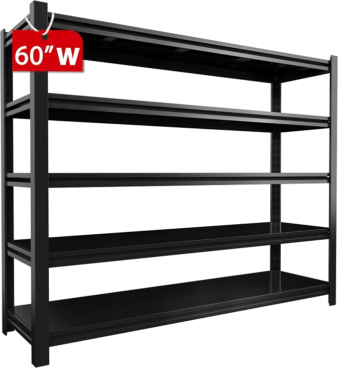 60" W Garage Shelving Heavy Duty Metal Shelving 3000LBS Storage Shelves - Image 5