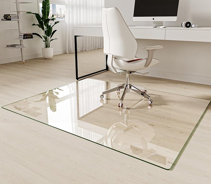 Koonmi Tempered Glass Chair Mat 60"x48" by KOONMI