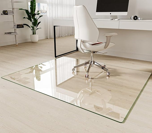 Koonmi Tempered Glass Chair Mat 60"x48" by KOONMI