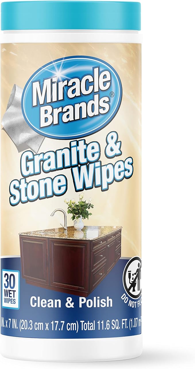 MiracleWipes for Granite & Stone, Polish Stone, Laminate Surfaces in Kitchen by MiracleWipes