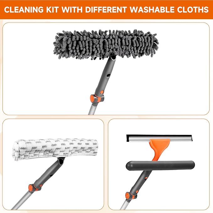 Chabatree Window Squeegee Cleaner Set 2-in-1 Window Cleaning Tool - Image 2