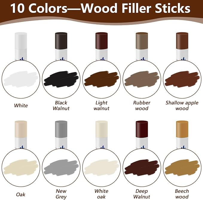 Wood Filler Sticks with 1P Box, 1P Knife, 1P Scraper and 1P Rag, Pletpet 10 - Image 3