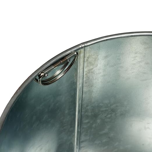 58.6 Liter / 15.48 Gallon Commercial Open Top Trash Can White Stainless Steel - Image 8