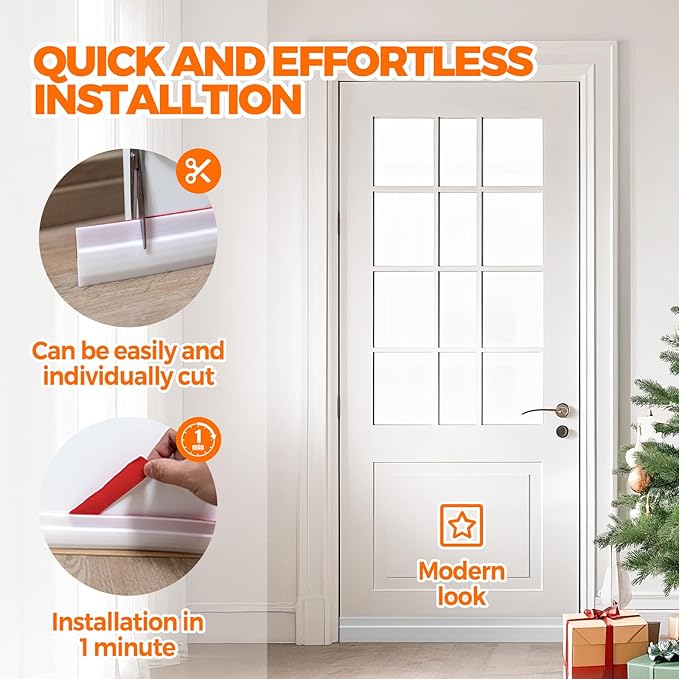 Holikme Door Draft Stopper Under Door Draft Blocker Insulator Doors Sweep - Image 6