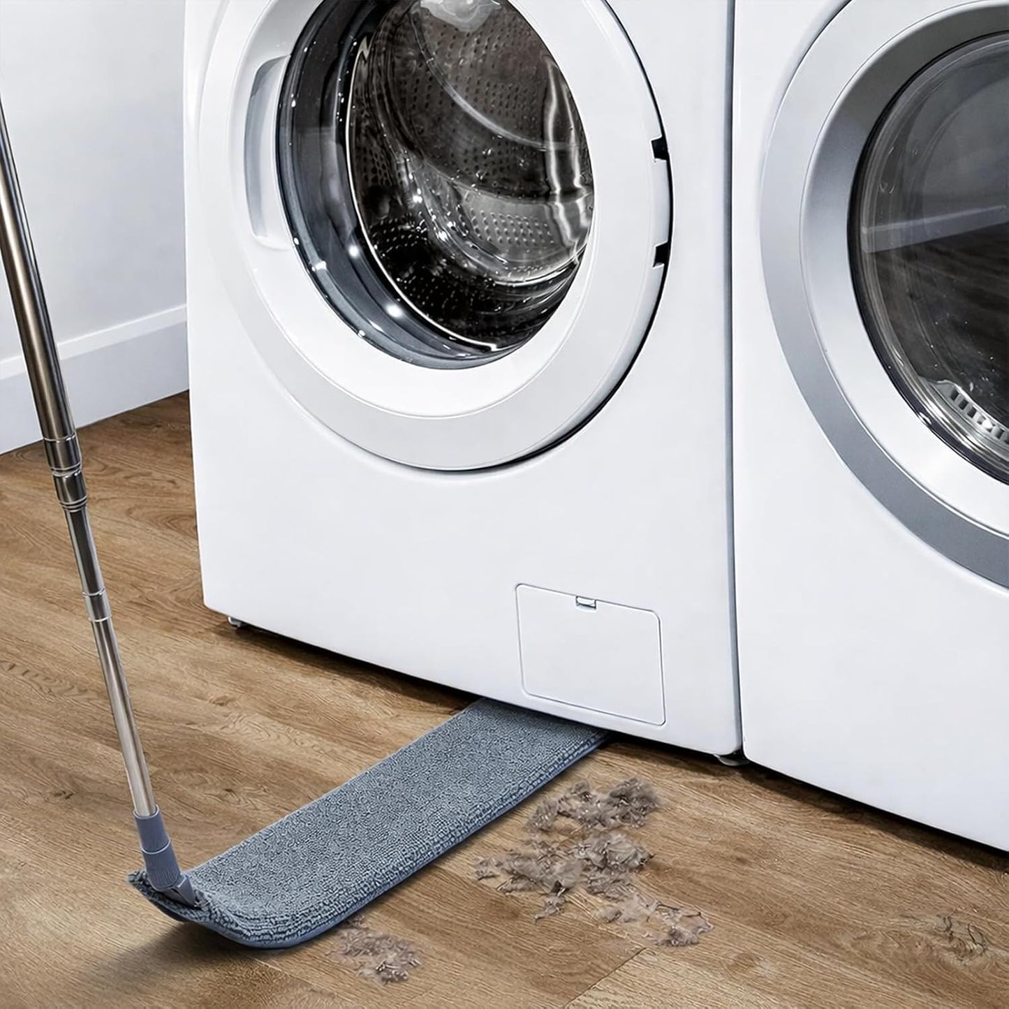 Retractable Gap Dust Cleaner with Extension Pole, Cleaning Tools with 3 Microfiber Dusting Cloths, Extendable Long Handle Duster for Cleaning Under Refrigerator Furniture Appliance