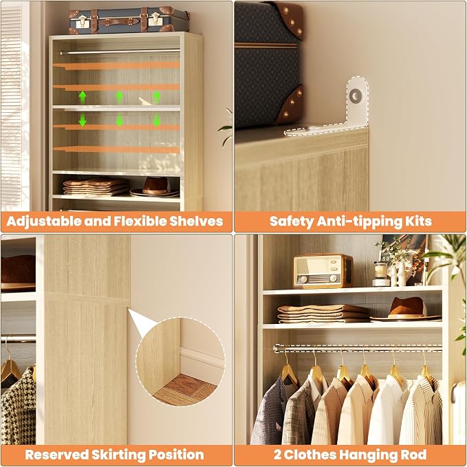 Unikito 3FT Freestanding Closet System - Image 4