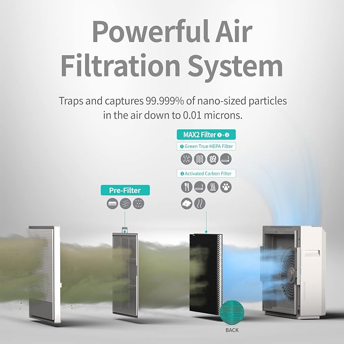 Coway Airmega 250/250S Air Purifier Replacement Filter Set, Max 2 Green True - Image 3