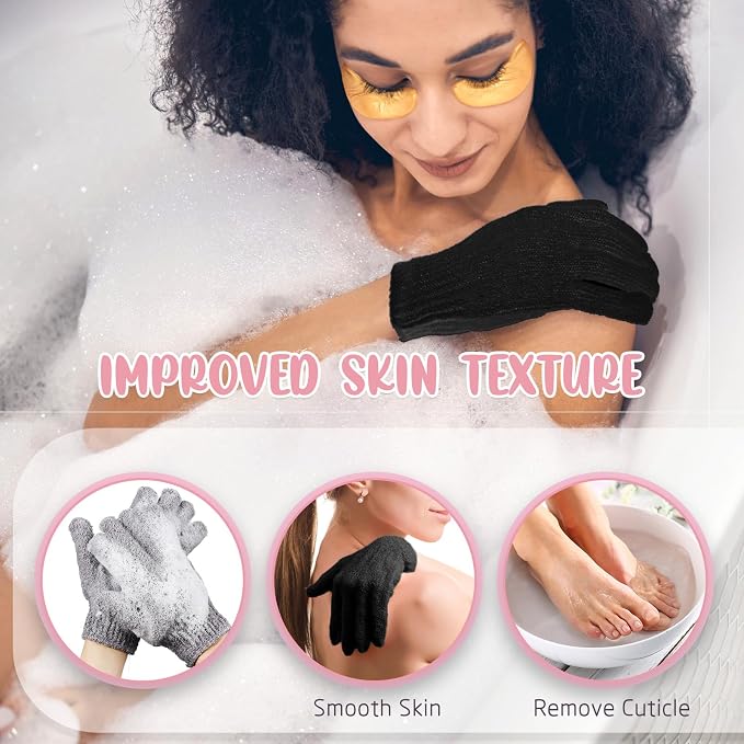 104 Pcs Exfoliating Glove Bulk Shower Gloves - Image 5