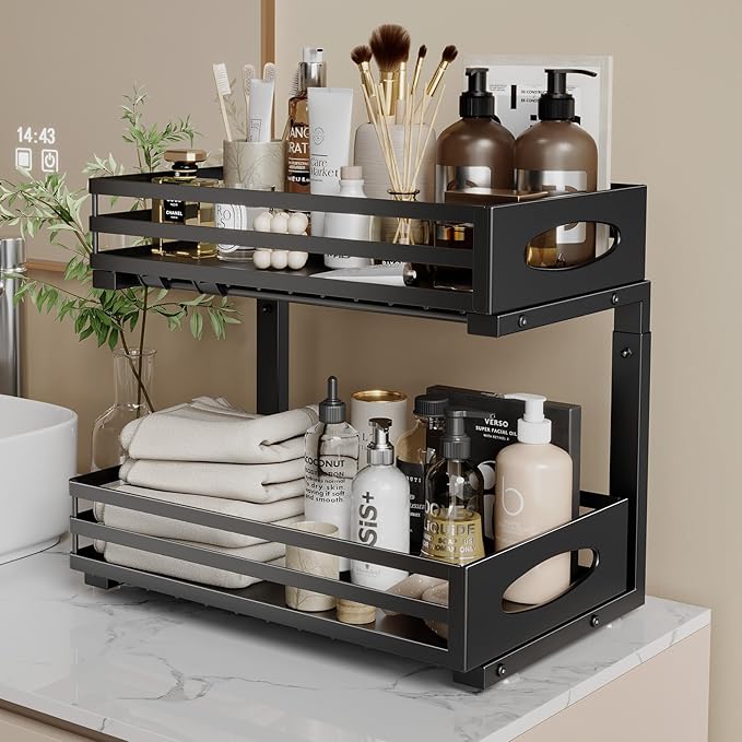 Under Sink Organizer, 2 Tier Under Sink Organizers and Storage, Adjustable - Image 7