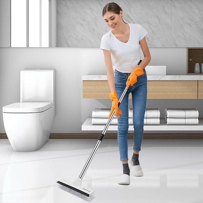 SetSail Floor Scrub Brush with 51-Inch Long Adjustable Handle 2 in 1 Scrape - Image 7