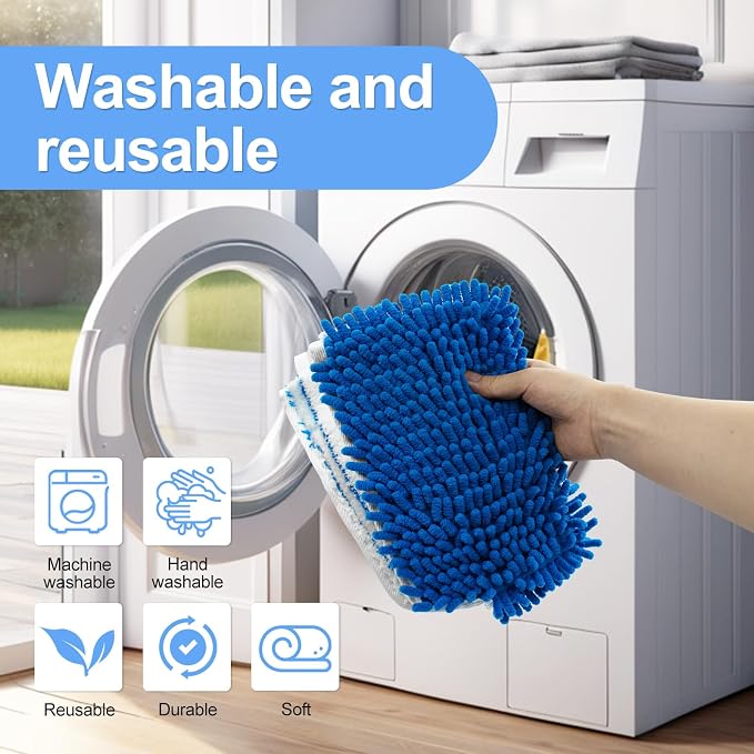 3 Pack Mop Heads Replacements for Ocedar Dual-Action Microfiber Flip Mop - Image 8