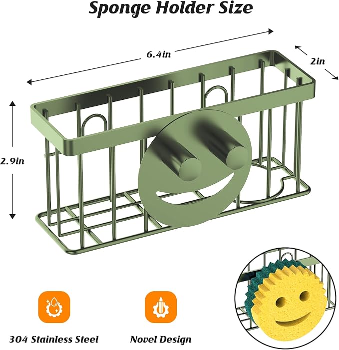 Sponge Holder Smiley Face, Sink Caddy, Sink Organizer - Image 2