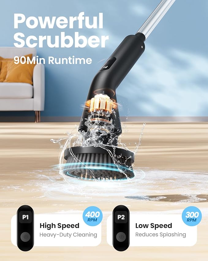 Electric Spin Scrubber, 2025 New Cordless Cleaning Brush - Image 2