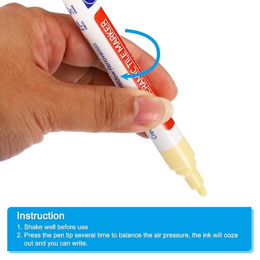 PATIKIL Grout Pen, 4 Pack Beige Tile Marker Waterproof Grout Sealer Pen Tile - Image 5