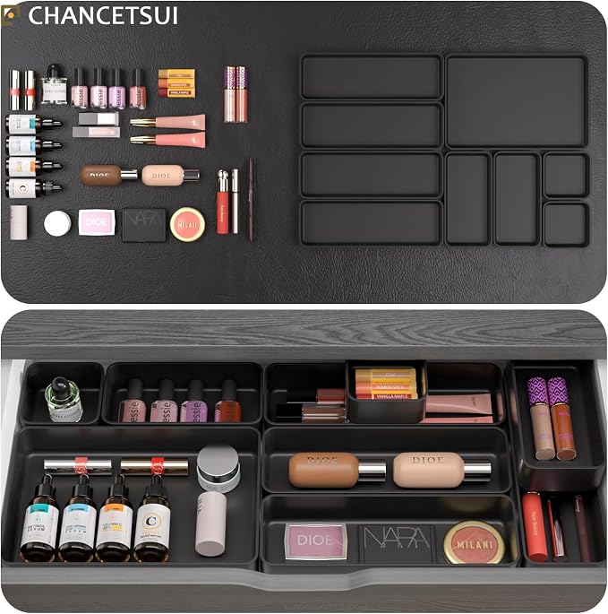 9 Pcs Stackable Drawer Organizer Trays Set, Desk Drawer Organizer Office. - Image 3