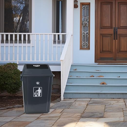4-Pack 13 Gallon Plastic Trash Cans - Image 4