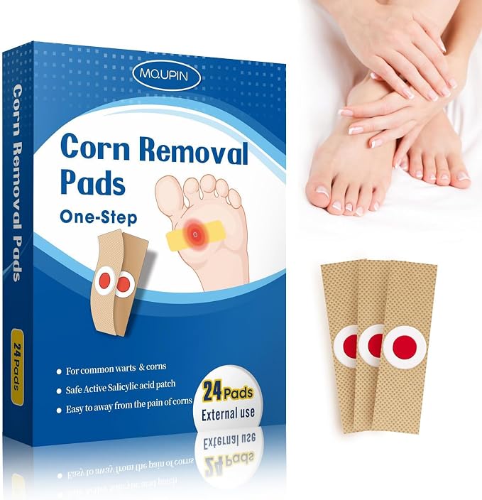 24 Count Corn Removal Pads for Feet and Toe, Corn Feet Remover for Feet Extra by MQUPIN
