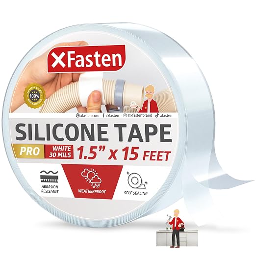 XFasten Self-fusing Silicone Tape Pro, 1.5-Inch x 15-Feet, 30mils Heavy-Duty by XFasten