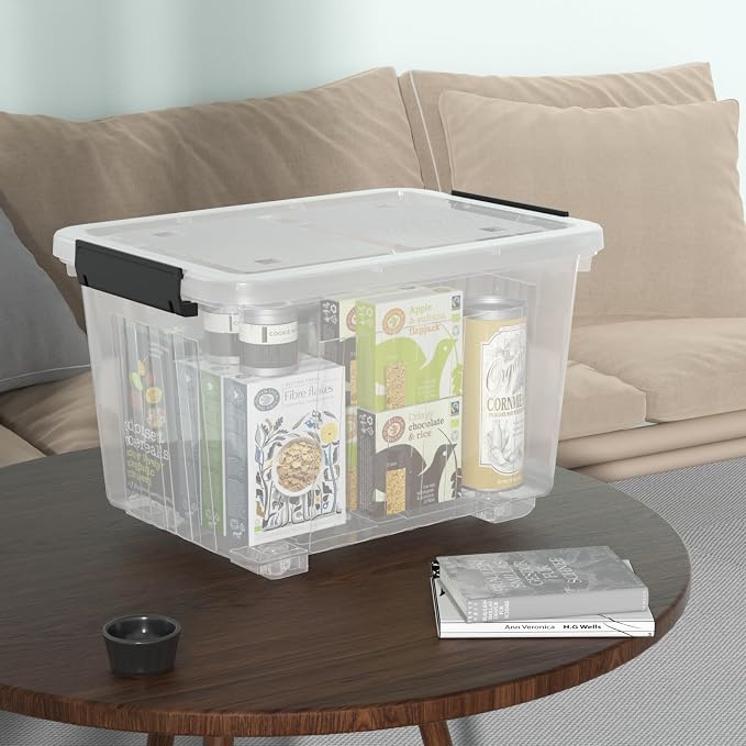 30 Quart Plastic Clear Storage Bin - Image 4