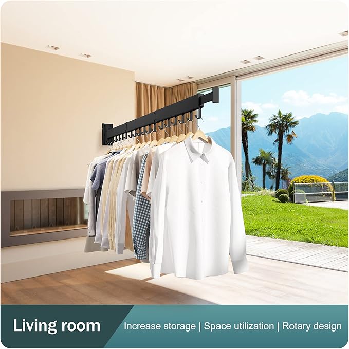 Clothes Drying Rack Wall Mounted, Drying Rack Clothing, Laundry Drying Rack - Image 8