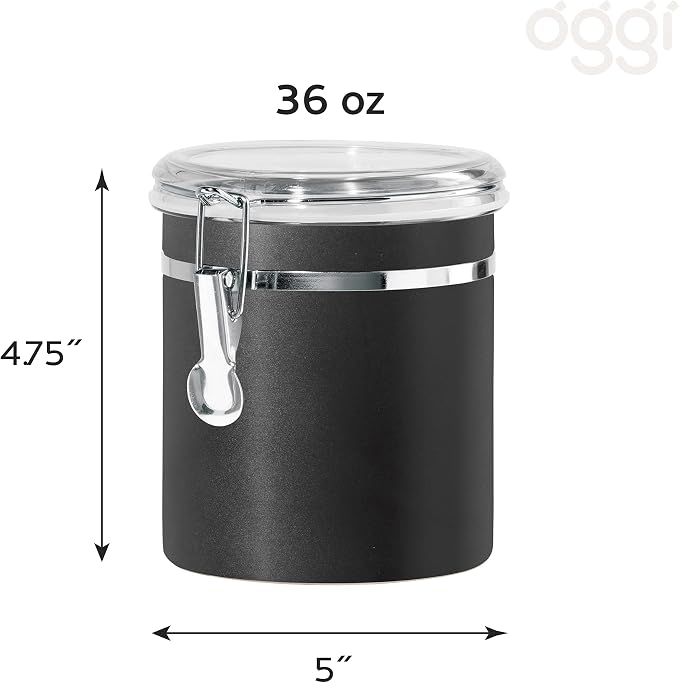 Oggi Stainless Steel Kitchen Canister 36 fl oz, Food Storage, Pantry Storage. - Image 5