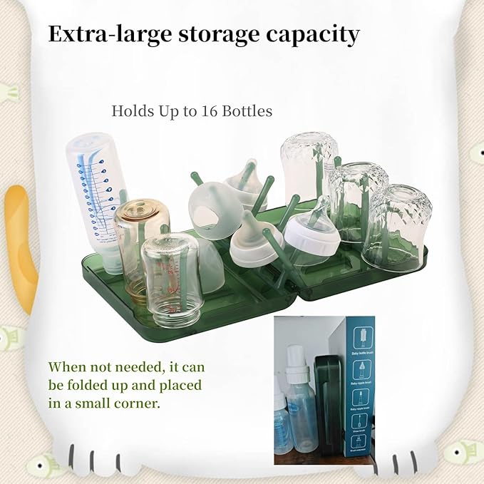 Travel Bottle Drying Rack Space Saving, Foldable Bottle Drying Rack - Image 3