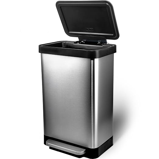 Hefty Stainless Steel Step Trash Cans - Image 8
