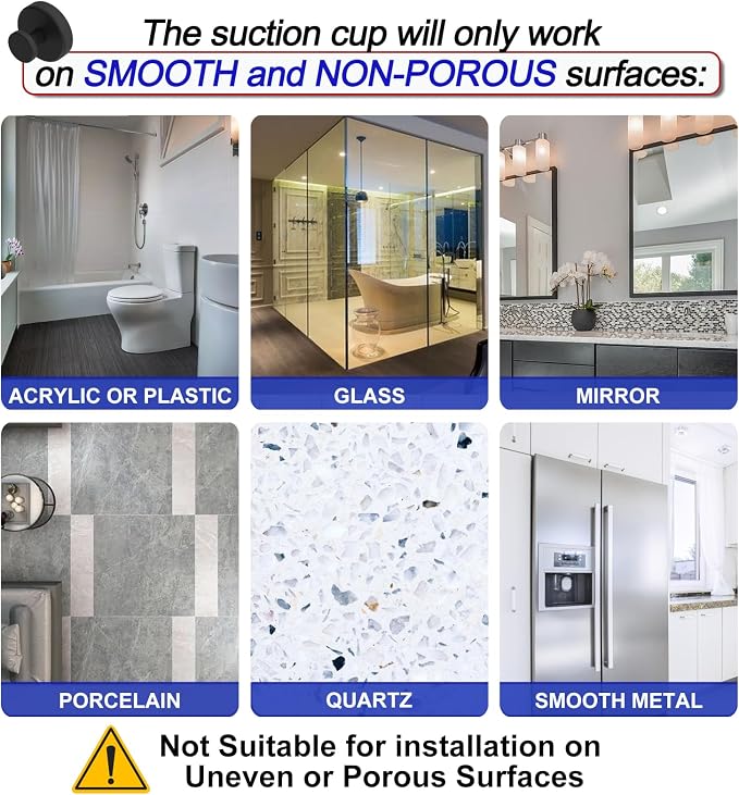 Suction Cup Hooks for Shower, Removable Towel Hooks for Bathroom Window Glass - Image 4