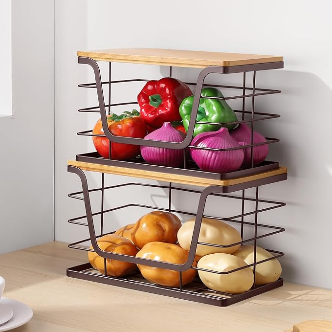 ALOCEO 2 Pack Large Pantry Baskets - Image 2