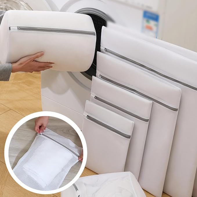 3Pcs Mesh Laundry Bags with Sturdy Zipper, Durable Laundry Room Essentials - Image 7