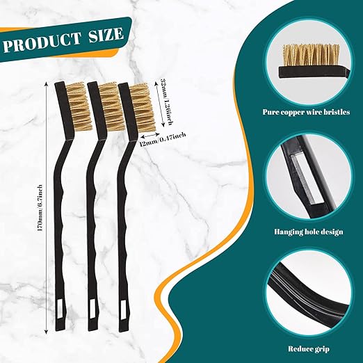 48 Pcs Mini Brass Brush Set, Brass Scratch Brush - Image 2