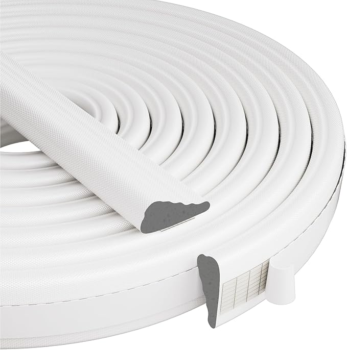 Wedge-Shape Window Weather Stripping Door Frame Seal Strip 3Pcs×196" White by KNEELISA