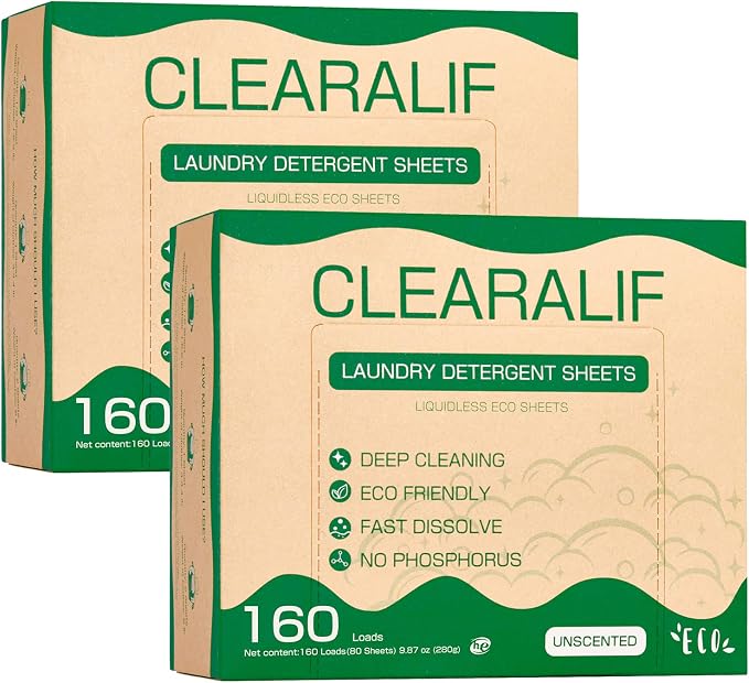 CLEARALIF Laundry Detergent Sheets up to 320 Loads, Laundry Detergent Strips by CLEARALIF
