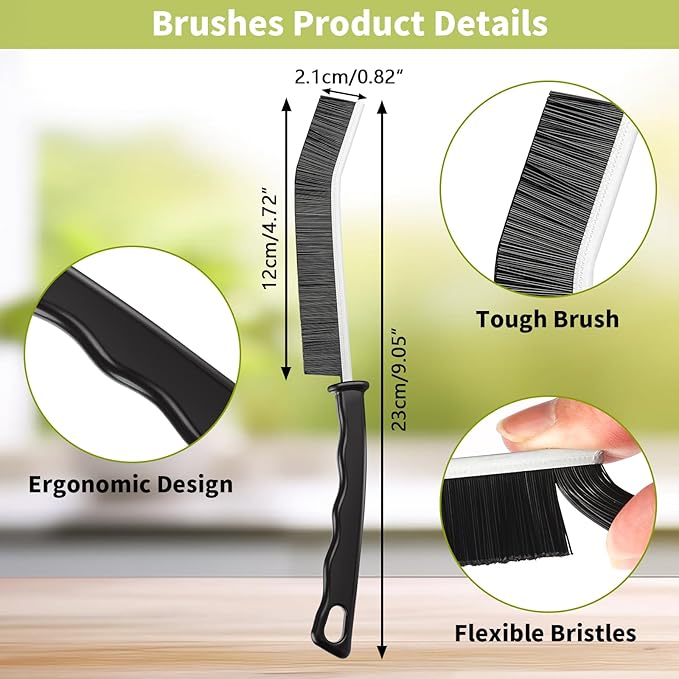 Crevice Cleaning Brush, Hard Bristle Crevice Brush - Image 5