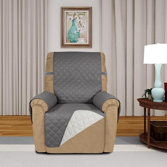 PureFit Reversible Quilted Sofa Cover, Water Resistant Slipcover Furniture - Image 2